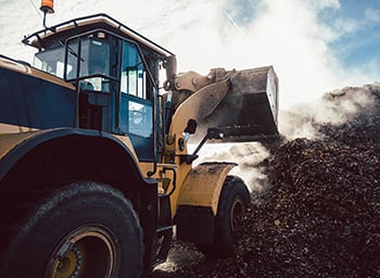 composting operation with pumice amendment